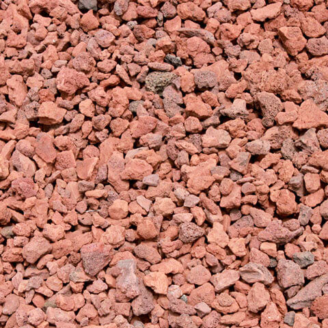 pile of red lava rock