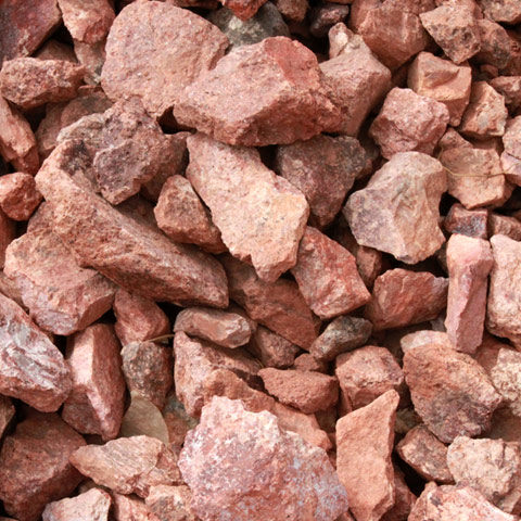 pile of 6 inch strawberry and ice rock