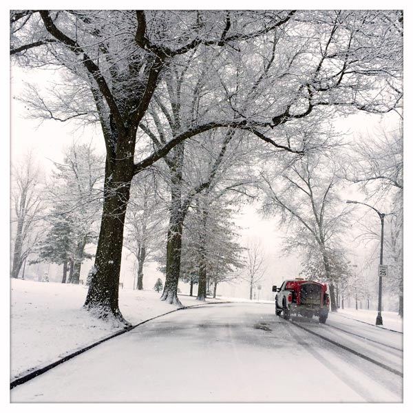 Deicing road salt in Ogden, UT, by Sandee's Soil & Rock.